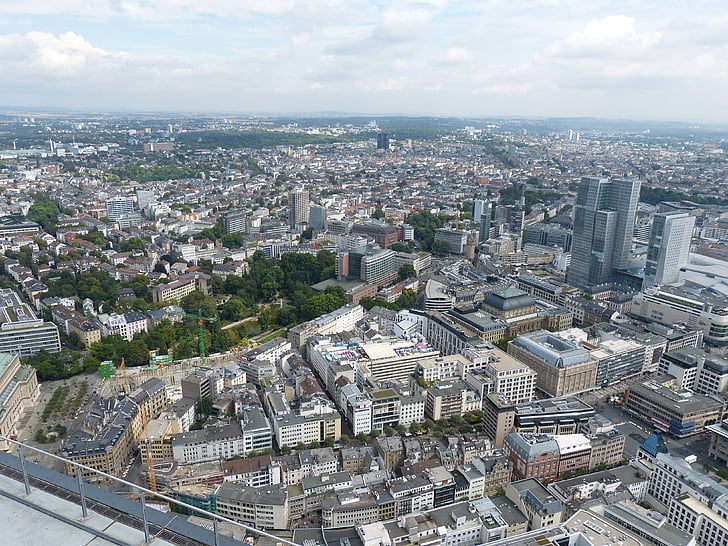 Frankfurt, Hesse, zgârie-nori, arhitectura, principalele, clădire, City