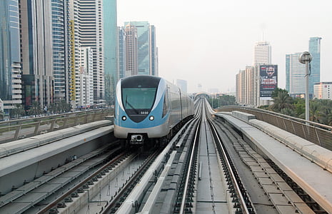 迪拜, 地铁, 铁路, 运输, 阿联酋, 公共交通, 现代