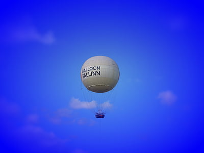 bola, Tallinn, Estônia, céu, azul, paisagem, Verão