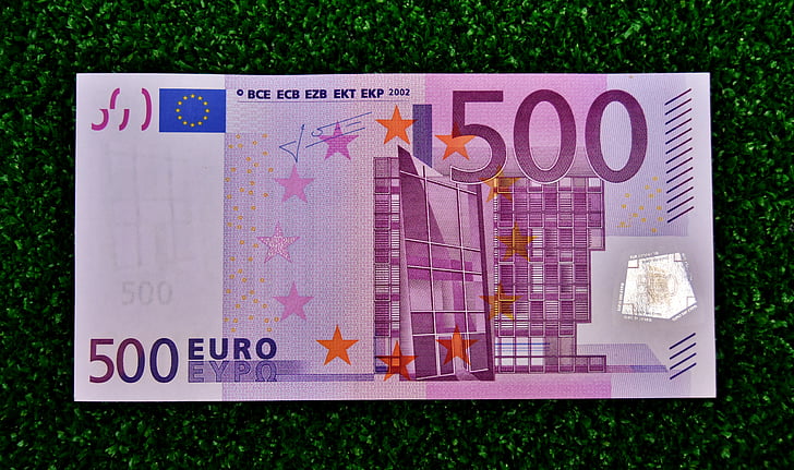 eiro, 500, naudaszīmi, nauda, valūta, papīra nauda, 500 eiro
