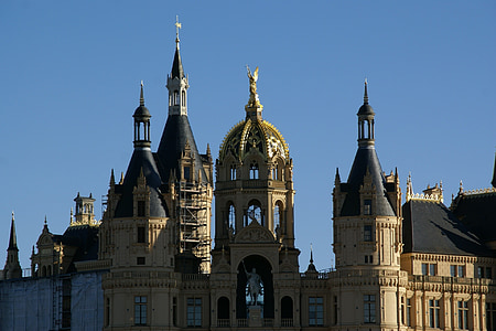 Schwerin, Castillo, Alemania, bóveda, cúpula, cubiertas, Torres