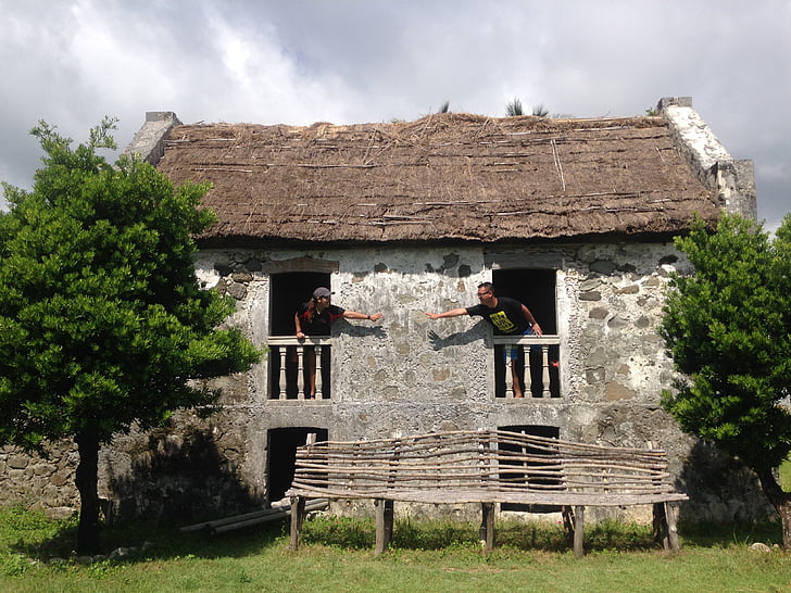 iki eski taş ev içinde, Çift, seyahat, Stonehouse