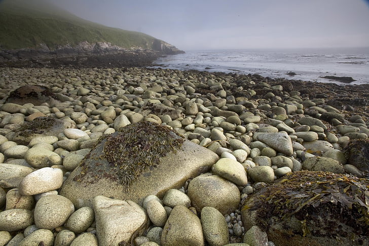 kameny, pláž, voda, krajina, Příroda, Bay, pobřeží