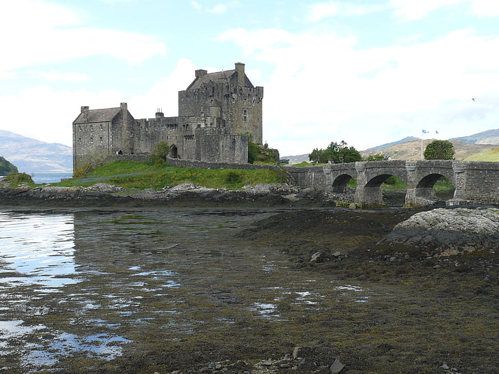 slottet, ruiner, middelalderen, stein, europeiske, gamle, Skottland