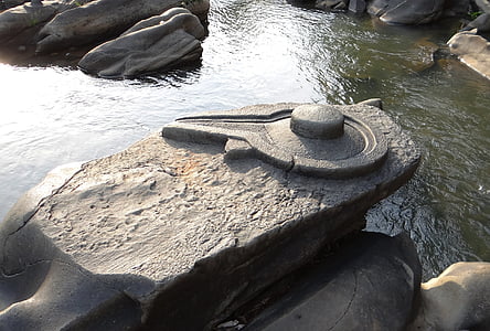 sahasralinga, pedra, esculturas, leito do Rio, Ian, símbolo, religiosa