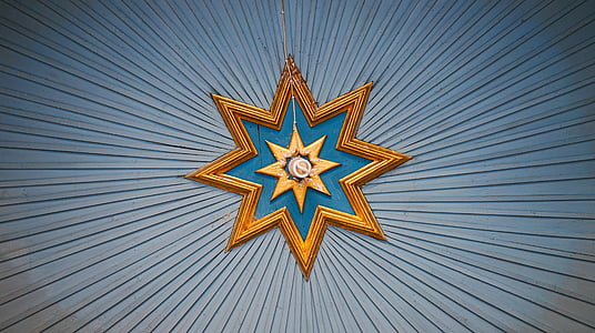 star, art, design, rope, blue, ceiling, light
