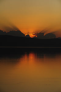 Закат, больше, пейзаж, воды в Македония, Македония, облака, небеса