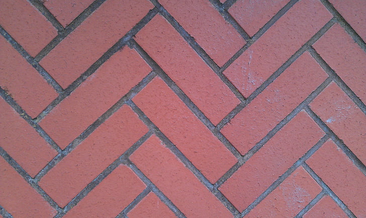 diagonale teglstein, røde klosser, murstein, funksjonen, rød, Diagonal, arkitektur