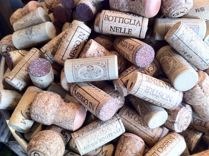 wine corks, deco, cork