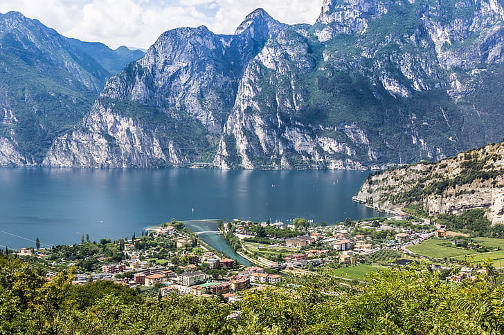 Garda, Berge, Italien, Panorama, Perspektive, Urlaub, Tourismus