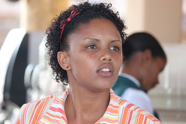 tjeneren, kvinde, Kap Verde-øerne, ansigt, unge, afrikanske etnicitet, folk