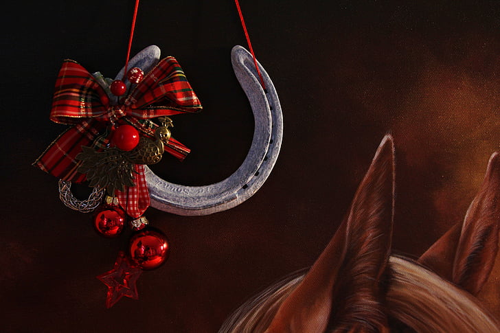 christmas, horse, horseshoe, luck, advent, nostalgic, seahorses