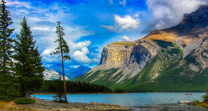 Banff, Národný park, Kanada, cestovný ruch, jazero, vody, hory