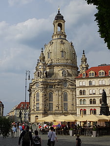 Dresda, Frauenkirche, Terrassenufer, Altstadt, Germania, istorie, vechea clădire