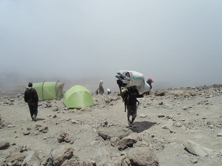 Carrier, Kilimanjaro, Mountain, dimma, resor, dimma, molnet