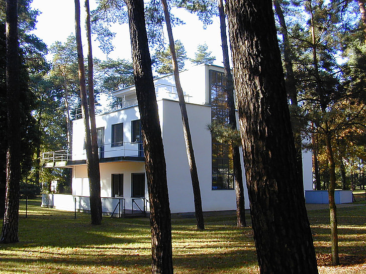 Bauhaus, Master huis afwikkeling, huis, Gropius, gebouw, gevel, Dessau