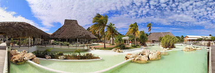 Hotel, Cuba, oci, complex, vacances, paradís, Carib