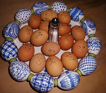 egg, påske, skala, morsom, eggeskall