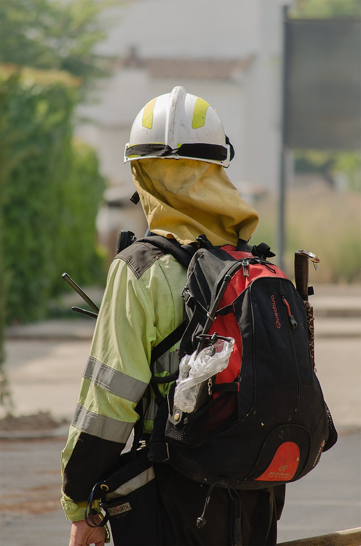 vatrogasac, vatra, Vatrogasna služba, trening, Fireproof, šuma, rad