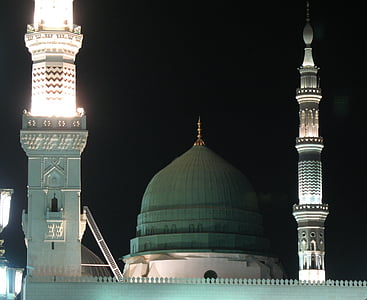 清真寺, 先知, 绿色, 宗教, 建筑, 默罕默德, 神