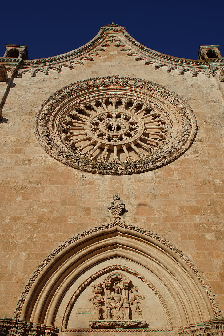 italy, church, architecture, rosette, facade, heritage, christian