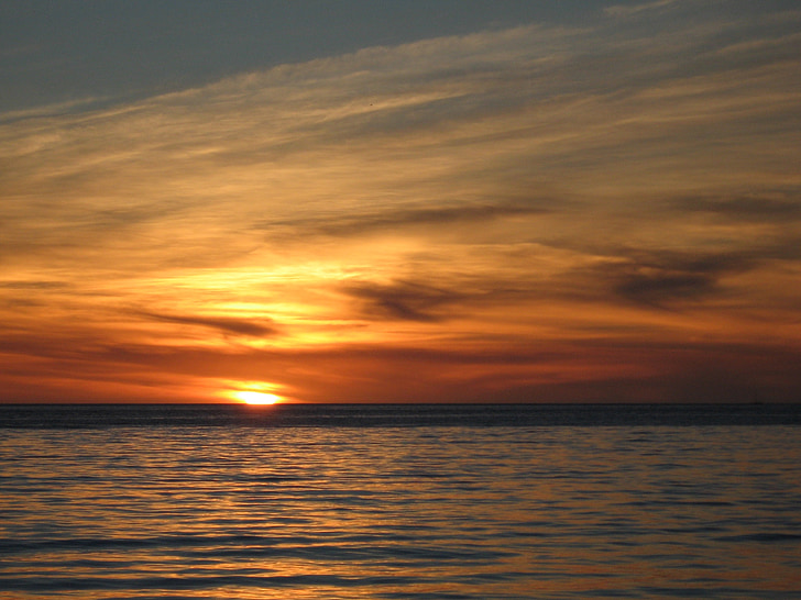 posta de sol, Alba, platja, oceà, Mar, paisatge, l'aire lliure