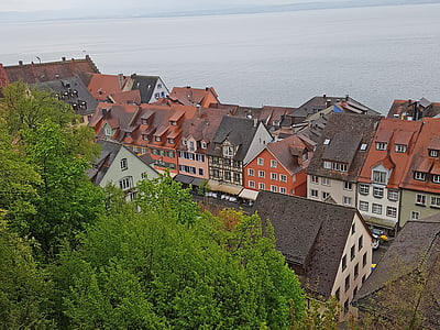 Meersburg, Konstanz Gölü, Kale, eski şehir, Göl, romantik, Resort