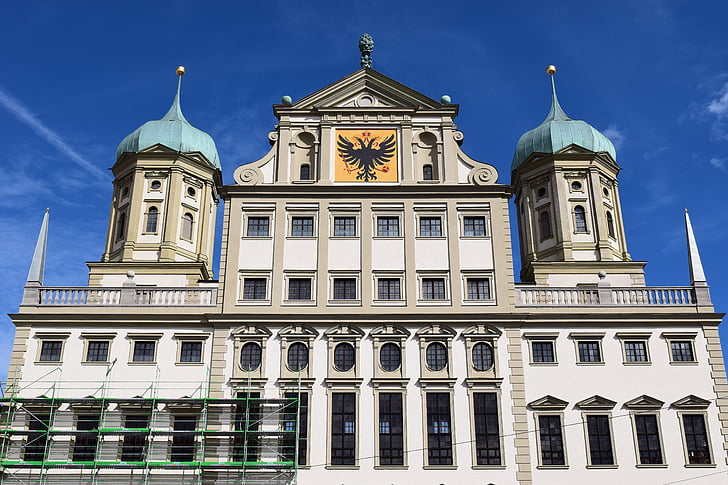 Ayuntamiento de la ciudad, Augsburg, Ayuntamiento de augsburg, Torre, edificio, arquitectura, cielo