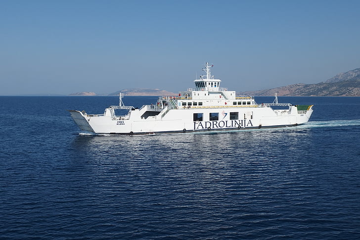 ferry, Croacia, de la nave, Mar Adriático, agua