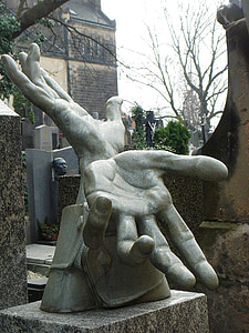 ruke, spomen, groblje, kip