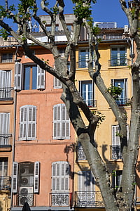 france, provence, aix-en-provence, south of france, facades, homes, trees