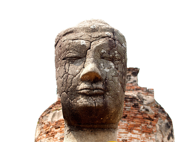 Ayutthaya, Thailand, etnicitet, skulptur, orientalske, rejse, statue