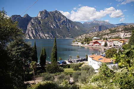 Garda, tó, hegyek, Olaszország, hegyi, Európa, természet