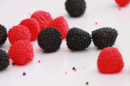 黑色, 黑莓, 糖果, 有嚼劲, 味, 水果, 果冻