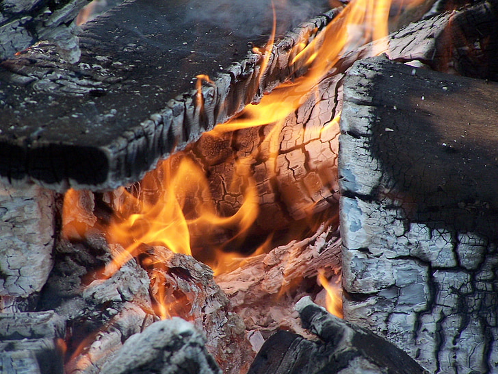 foc, foc de campament, calenta, fusta, l'estiu, l'aire lliure, incendi