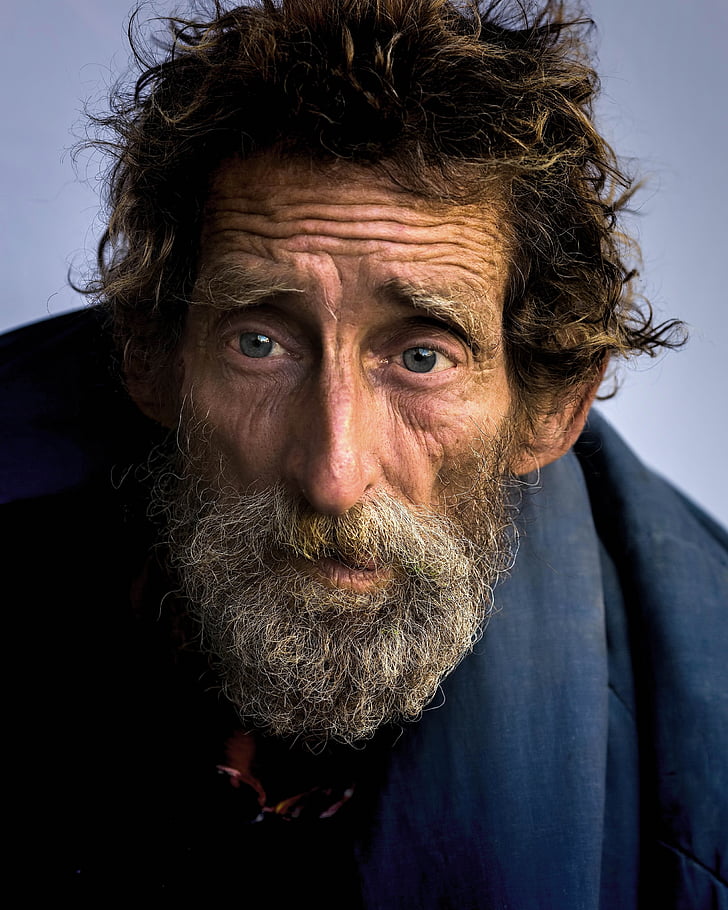 άστεγοι, ο άνθρωπος, χρώμα, της φτώχειας, αρσενικό, κακή, έλλειψη στέγης