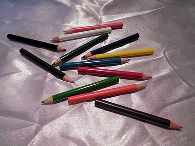 pennen, kleurrijke, Kleur, kleur potloden, kleurpotloden, kleurpotloden, verf