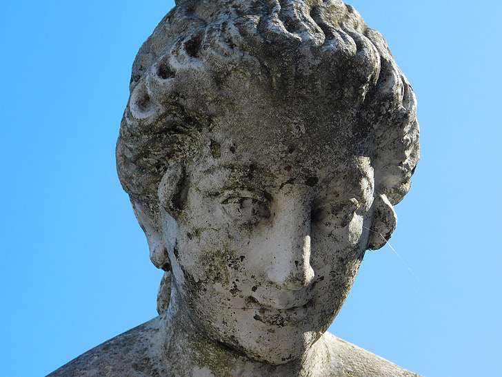 statue, kvinde, statuen kvinde, ansigt