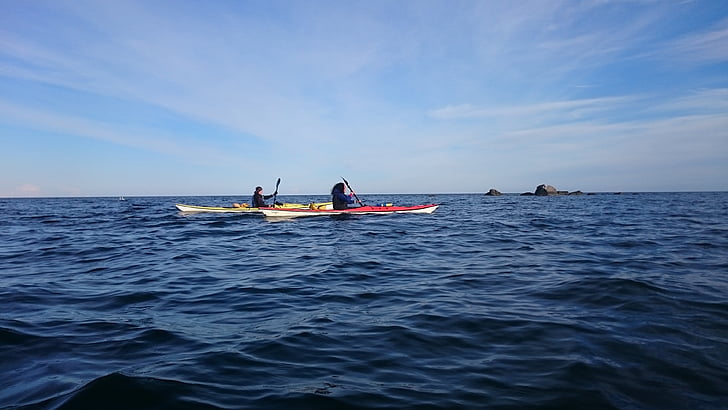 kayak, paddle, archipelago, söderhamn's archipelago, nautical Vessel, sea, sport