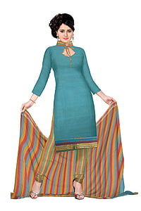 индийски облекло, мода, коприна, рокля, жена, модел, облекло