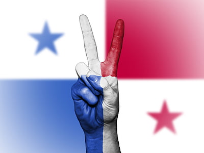Panama, miera, roka, valsts, fons, banner, krāsas