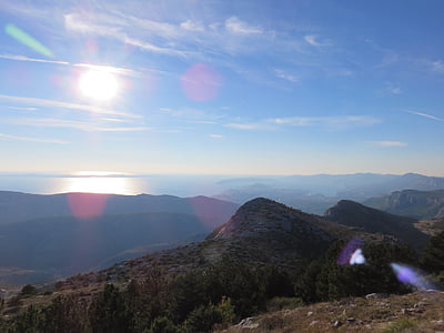 croatia, split, view, mountain, sunset