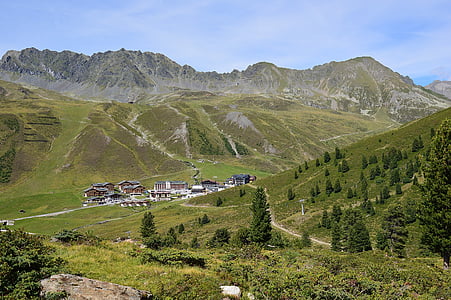 Kühtai, reservatório, Tirol, Áustria, Lago, água, montanhas