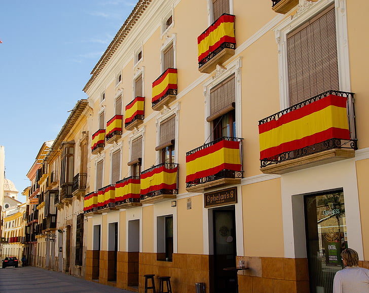 Spania, Lorca, smale kjørefelt, arkitektur, Andalusia