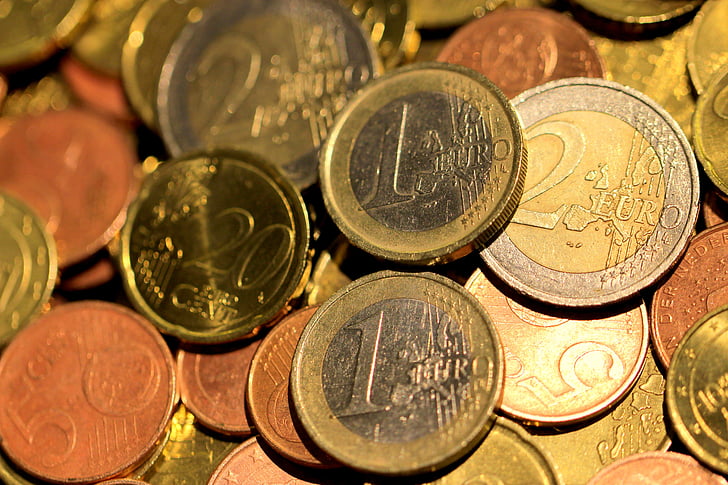 argent, pièce de monnaie, Euro, trésorerie, devise, Banque, Finance