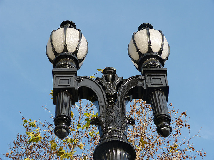 lampu posting, tiang lampu, lampu jalan, Street, streetlamp, lampu-lampu kota, iluminasi