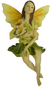 fee, elf, flowers, figure, fantasy creatures, mythical creatures, angel