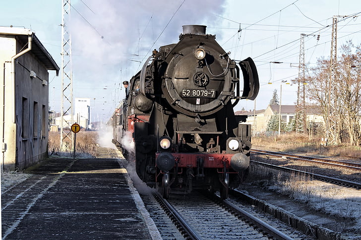locomotive à vapeur, chemin de fer, locomotive, train, train à vapeur, nostalgie de chemin de fer, vapeur-plus