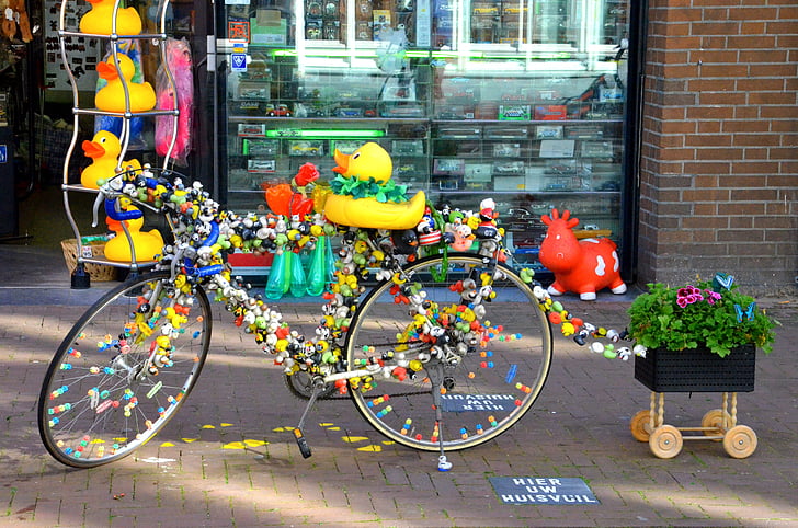 Amsterdam, sykkel, fargerike, Holland, hjul, Nederland, byen