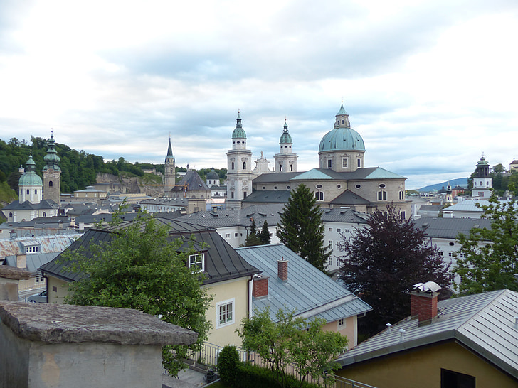salzburgi dóm, Dom, székesegyház, római katolikus, templom, kupola, salzburgi érsekség